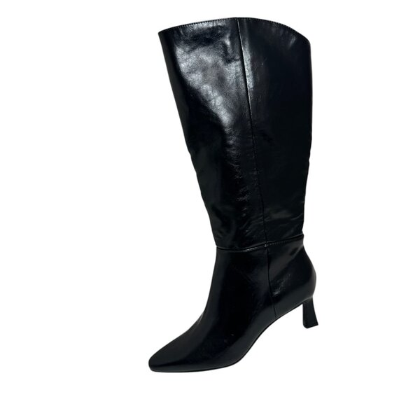 NEW Steve Madden Women Newlyn Knee High Kitten Heeled Boot Size 7. 5 Black - Picture 1 of 8